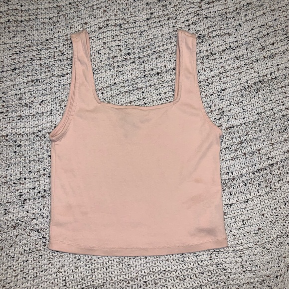Forever 21 Tops - Forever 21 Square-Neck Baby Pink Tank Top